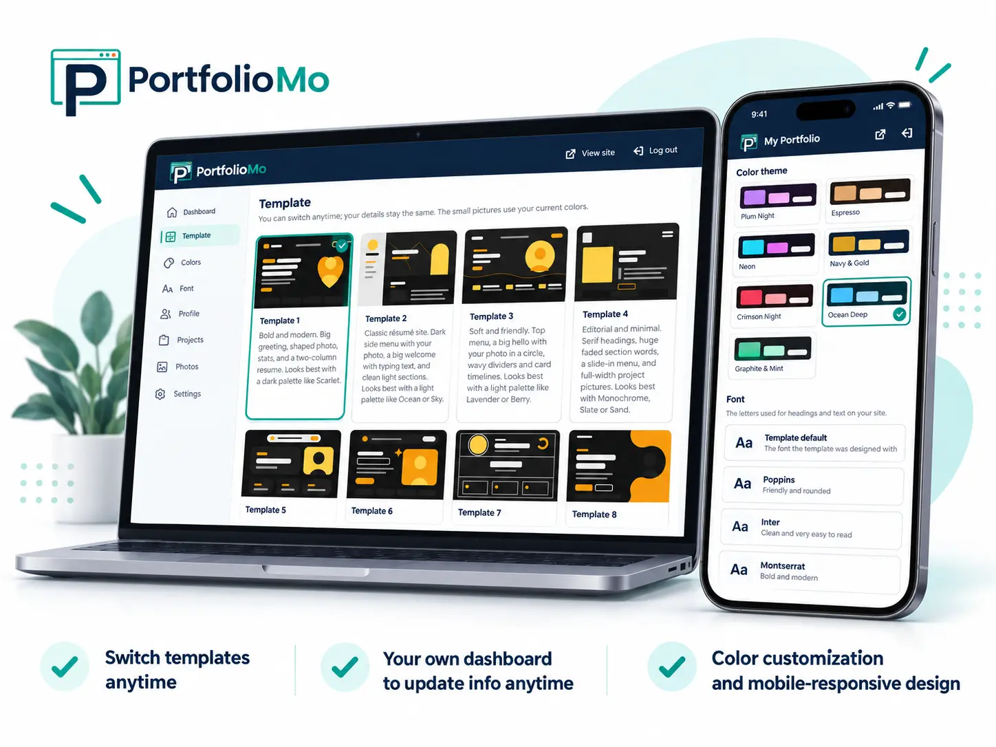 A look at the PortfolioMo dashboard