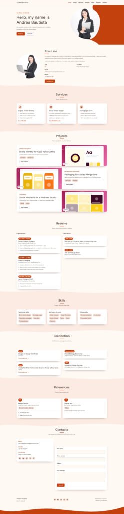Template Eight template preview